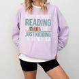 A Day Without Reading Is Like Book Lover Bookworm Men Women Comfort Colors Sweatshirt Crimson