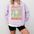 DCC Many Faces Of Mordecai Grid Gamer Series Book Comfort Colors Sweatshirt Crimson
