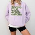 Defend Your Local Public Library For Book Lovers Comfort Colors Sweatshirt Crimson Defend Your Local Public Library For Book Lovers Comfort Colors Sweatshirt Crimson