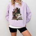 Dog Book Flower Comfort Colors Sweatshirt Crimson Dog Book Flower Comfort Colors Sweatshirt Crimson