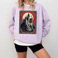 Dracula's Castle Book Cover Illustration Comfort Colors Sweatshirt Crimson