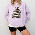 Dragon Hoard Of Books Reading Lover Cute Art Comfort Colors Sweatshirt Crimson