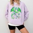 Dragon Reading Books Bookworm Comfort Colors Sweatshirt Crimson