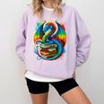 Dragon Reading Colorful Fantasy Book Lover Comfort Colors Sweatshirt Crimson Dragon Reading Colorful Fantasy Book Lover Comfort Colors Sweatshirt Crimson