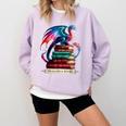 Dragons And Books Dragonworm Book Lover Reading Comfort Colors Sweatshirt Crimson Dragons And Books Dragonworm Book Lover Reading Comfort Colors Sweatshirt Crimson