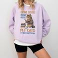 Drink Coffee Read Books Pet Cats Be Happy Bookworm Comfort Colors Sweatshirt Crimson Drink Coffee Read Books Pet Cats Be Happy Bookworm Comfort Colors Sweatshirt Crimson