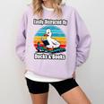 Ducks Books Lover Easily Distracted By Ducks & Books Comfort Colors Sweatshirt Crimson