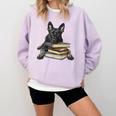 Dutch Shepherd Books Reading Dog Breed Graphic Comfort Colors Sweatshirt Crimson