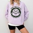 Earth Day 2025 Save Earth It´s Only Planet With Books Reader Comfort Colors Sweatshirt Crimson Earth Day 2025 Save Earth It´s Only Planet With Books Reader Comfort Colors Sweatshirt Crimson