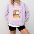 Easily Distracted By Cats And Books Reading Lover Bookish Comfort Colors Sweatshirt Crimson Easily Distracted By Cats And Books Reading Lover Bookish Comfort Colors Sweatshirt Crimson