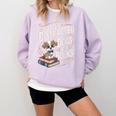 Easily Distracted By Dogs And Books Reader Animal Dog Comfort Colors Sweatshirt Crimson