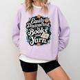 Easily Distracted By Yarn And Books Comfort Colors Sweatshirt Crimson