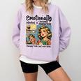 Emotionally Attached To Fictional Characters Just More Books Comfort Colors Sweatshirt Crimson