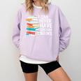 I Can Never Have Enough Books Reading Lover Bookworm Reader Comfort Colors Sweatshirt Crimson