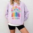 Equality Love Peace Compassion Books Protest Women Girls Kid Comfort Colors Sweatshirt Crimson