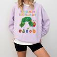 Eric Carle Very Hungry Caterpillar Day Children's Book Comfort Colors Sweatshirt Crimson