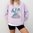 Fantasy Dragon Reading Magical Book Lover Halloween Vibes Comfort Colors Sweatshirt Crimson