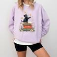 Fantasy Drama Tragedy Reading Lover Book Cat Humor Comfort Colors Sweatshirt Crimson