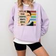 Feminist Ruth Bader Ginsburg RBG Quote Girl With Book Women Comfort Colors Sweatshirt Crimson