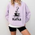 But First Kafka Coffee For Literature & Book Lovers Comfort Colors Sweatshirt Crimson But First Kafka Coffee For Literature & Book Lovers Comfort Colors Sweatshirt Crimson