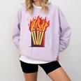 Flames And Lighter Costume For Matchbook Lovers Comfort Colors Sweatshirt Crimson