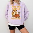 Floral Cow Reading Pun Just One More Chapter Cozy Book Lover Comfort Colors Sweatshirt Crimson
