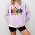 Floral Flower Book Equality Human Rights Women's Rights Comfort Colors Sweatshirt Crimson