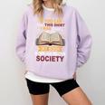 I Was Forced To Put My Book Down And Rejoin Society Book Comfort Colors Sweatshirt Crimson