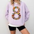 Fun 8th Birthday Books Themed 8 Years Old Boys Kids Girls Comfort Colors Sweatshirt Crimson