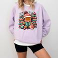 Gingerbread Reading Book Lovers Christmas Bookworm Librarian Premium Comfort Colors Sweatshirt Crimson