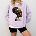 Girl Crown Of Books African Teacher Black History BHM Comfort Colors Sweatshirt Crimson