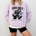Good Girls Read Spicy Skeleton Book Club Comfort Colors Sweatshirt Crimson Good Girls Read Spicy Skeleton Book Club Comfort Colors Sweatshirt Crimson