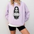 Gothic Goth Girl Woman Movie Book Art Comfort Colors Sweatshirt Crimson