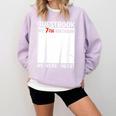 Guestbook 7th Birthday 7 Year Old Born 2018 Bday Comfort Colors Sweatshirt Crimson