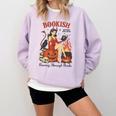 Halloween Bookish Witchy Book Club Hot Girls Read Comfort Colors Sweatshirt Crimson