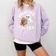 Haunted By My TBR Cute Ghost Book Reading Teacher Halloween Comfort Colors Sweatshirt Crimson Haunted By My TBR Cute Ghost Book Reading Teacher Halloween Comfort Colors Sweatshirt Crimson