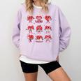 Heart Holding Reading Books Valentine Teacher Book Lover Comfort Colors Sweatshirt Crimson
