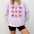 Heart Reading Books Valentine Teacher Boy Girl Book Lover Comfort Colors Sweatshirt Crimson