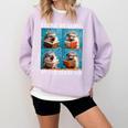 Hedgehog Love Reading And Hedgehogs Child Book Lover Comfort Colors Sweatshirt Crimson