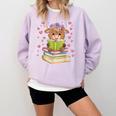Highland Cow Reading Book Floral Bookworm Comfort Colors Sweatshirt Crimson Highland Cow Reading Book Floral Bookworm Comfort Colors Sweatshirt Crimson