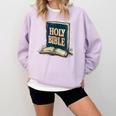Holy Book Costume For Jesus And Bible Lovers Comfort Colors Sweatshirt Crimson