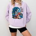 Hot Tea & Spicy Books Skeleton Reader Comfort Colors Sweatshirt Crimson