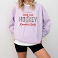 I'm a Huge Fan Of Hockey Players In Romance Books Comfort Colors Sweatshirt Crimson