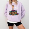 I'm Ok Read Book Reading Librarian Teacher Men Women Comfort Colors Sweatshirt Crimson