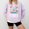 Introverted Book Club Reading Lover Cow Comfort Colors Sweatshirt Crimson