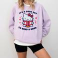 It's a Good Day To Read a Book Cute Cat Book Day Girls Boys Comfort Colors Sweatshirt Crimson It's a Good Day To Read a Book Cute Cat Book Day Girls Boys Comfort Colors Sweatshirt Crimson