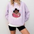 Just A Girl Who Loves Books Cute African American Afro Comfort Colors Sweatshirt Crimson Just A Girl Who Loves Books Cute African American Afro Comfort Colors Sweatshirt Crimson