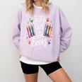 Just a Girl Who Loves Books Lover Reading Library Librarian Comfort Colors Sweatshirt Crimson