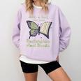 Just a Girl Who Loves Butterflies And Books Butterfly Comfort Colors Sweatshirt Crimson