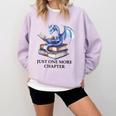 Just One More Chapter Book Dragon Reading Book Lover Bookish Comfort Colors Sweatshirt Crimson Just One More Chapter Book Dragon Reading Book Lover Bookish Comfort Colors Sweatshirt Crimson